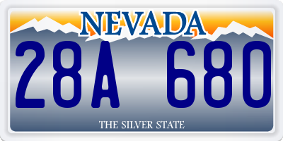 NV license plate 28A680