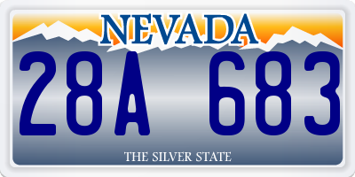 NV license plate 28A683