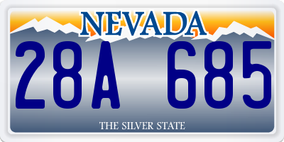 NV license plate 28A685