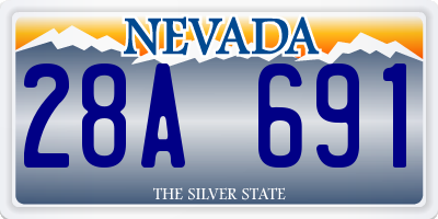 NV license plate 28A691