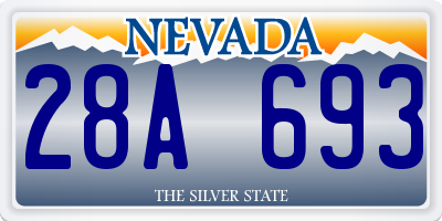 NV license plate 28A693