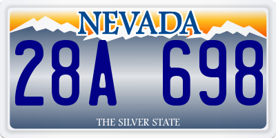NV license plate 28A698