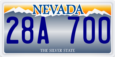 NV license plate 28A700