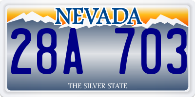 NV license plate 28A703