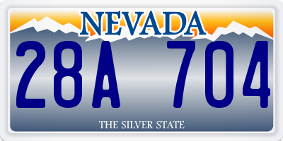 NV license plate 28A704