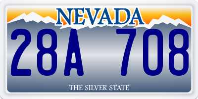 NV license plate 28A708