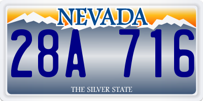 NV license plate 28A716