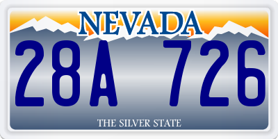NV license plate 28A726