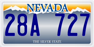 NV license plate 28A727
