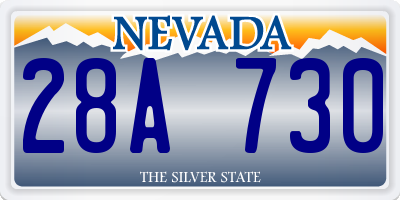 NV license plate 28A730