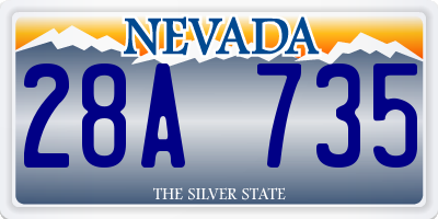 NV license plate 28A735