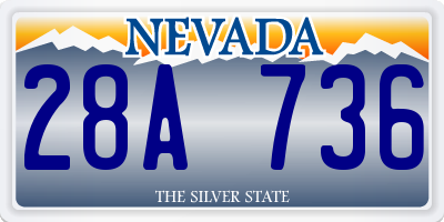NV license plate 28A736