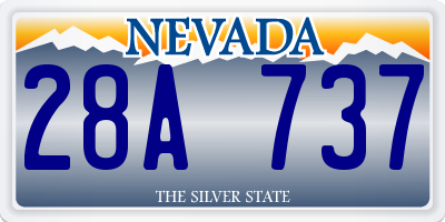 NV license plate 28A737