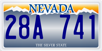 NV license plate 28A741