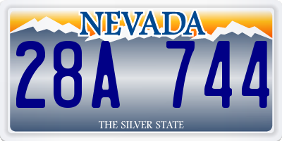 NV license plate 28A744