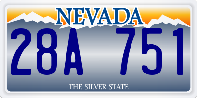 NV license plate 28A751