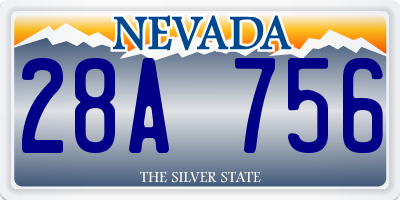 NV license plate 28A756