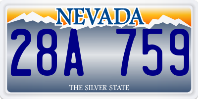 NV license plate 28A759