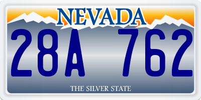 NV license plate 28A762