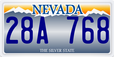 NV license plate 28A768