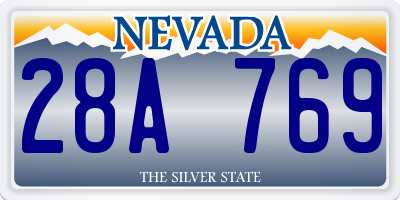 NV license plate 28A769