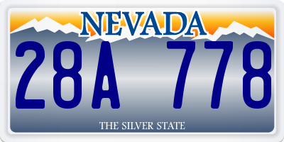 NV license plate 28A778
