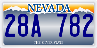 NV license plate 28A782