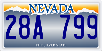 NV license plate 28A799