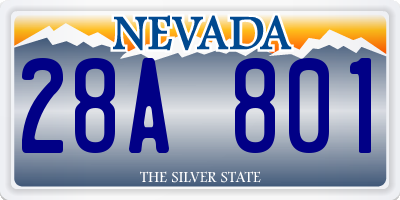 NV license plate 28A801