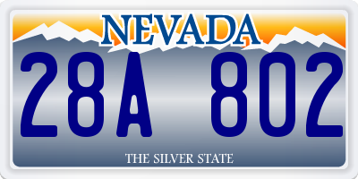 NV license plate 28A802