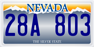 NV license plate 28A803
