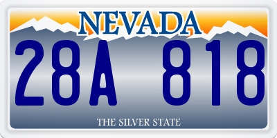 NV license plate 28A818