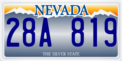 NV license plate 28A819