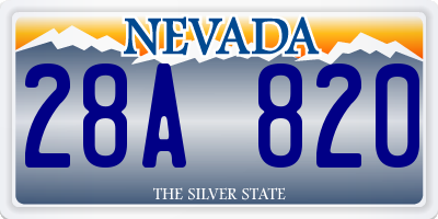 NV license plate 28A820