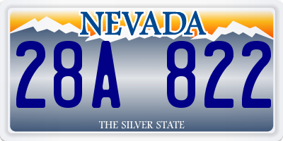 NV license plate 28A822
