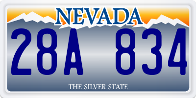 NV license plate 28A834