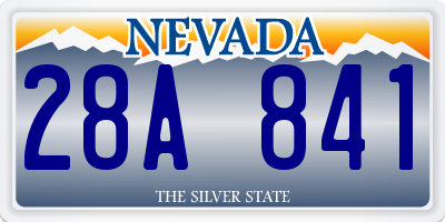 NV license plate 28A841