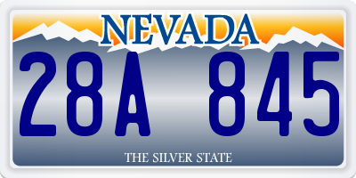 NV license plate 28A845