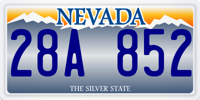NV license plate 28A852