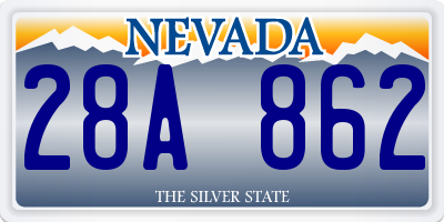 NV license plate 28A862