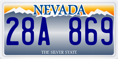 NV license plate 28A869