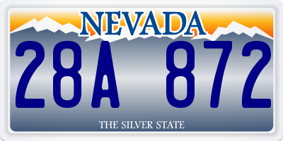 NV license plate 28A872
