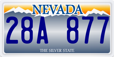 NV license plate 28A877