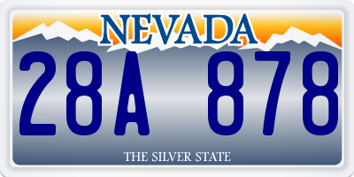 NV license plate 28A878