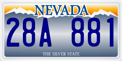 NV license plate 28A881