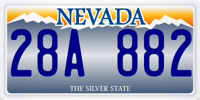 NV license plate 28A882