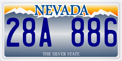 NV license plate 28A886