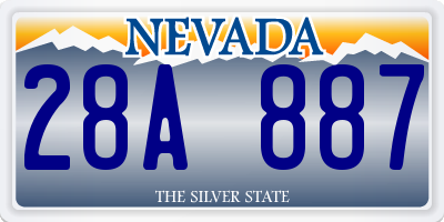 NV license plate 28A887
