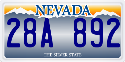 NV license plate 28A892