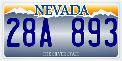 NV license plate 28A893